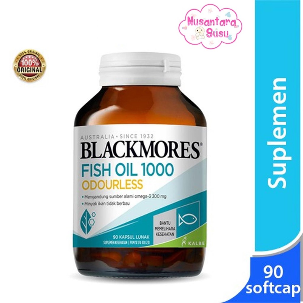 Blackmores Odourless Fish Oil - Minyak Ikan Omega 3 (90 cap)