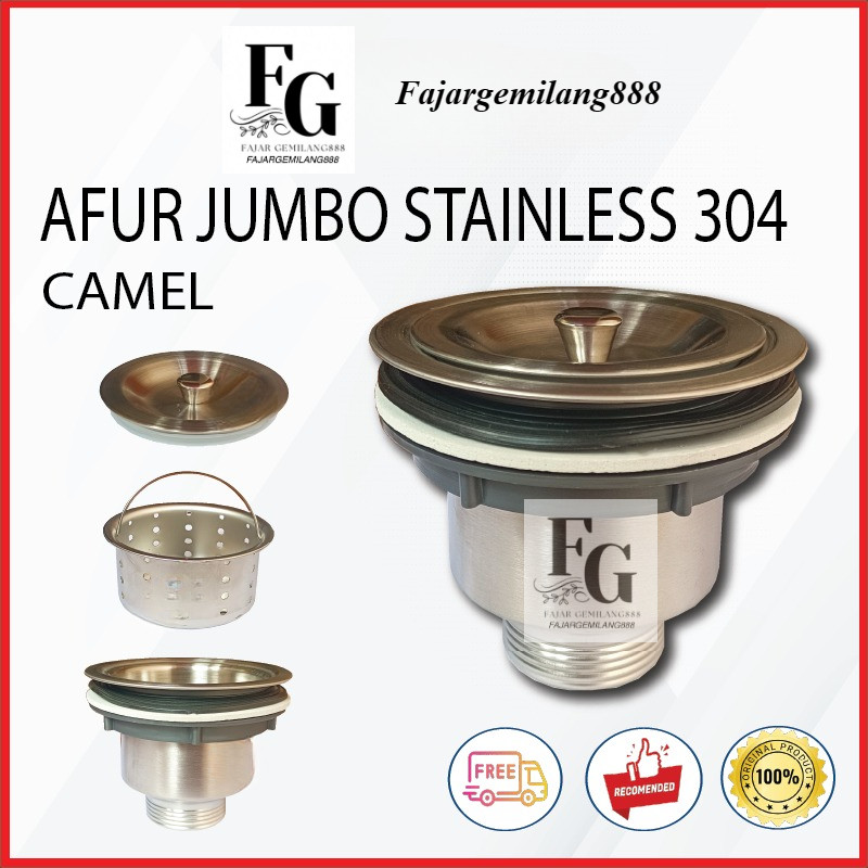 Afur Jumbo Stainless 304 CLASSIC - Saringan Bak Cuci piring - Afur Sink Besar