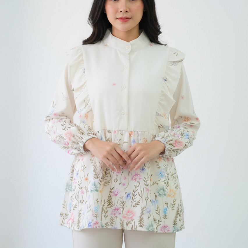New Blouse bunga korean style / blouse ruffle korean style