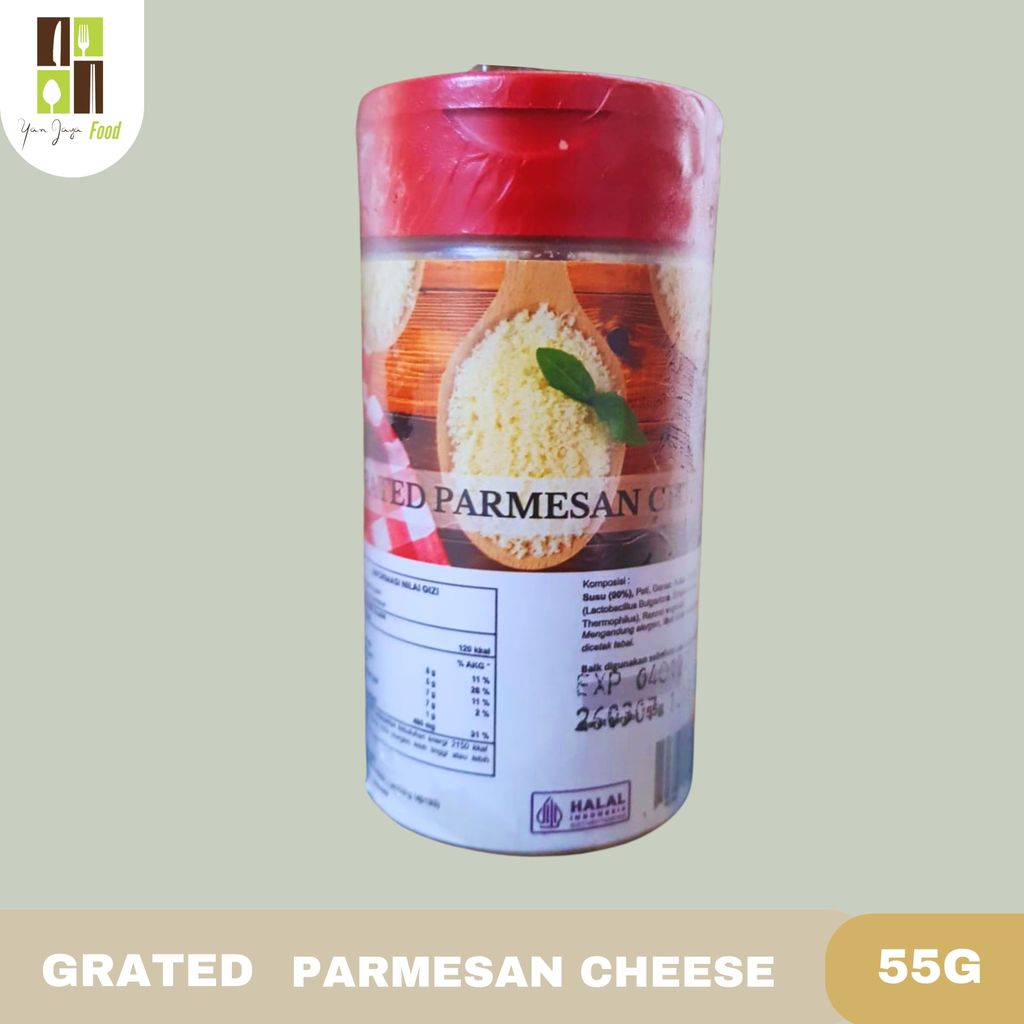 Grated Parmesan Cheese 55g / Keju Parmesan / Keju Bubuk / Keju Topping / Grated Parmesan Bubuk / Par