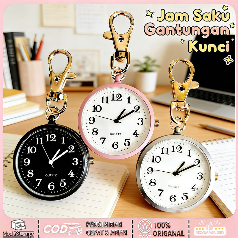 Jam Saku Mini Portable Gantungan Kunci / Jam Saku / Jam Saku Portabel Mode / Jam Saku Multi-fungsi