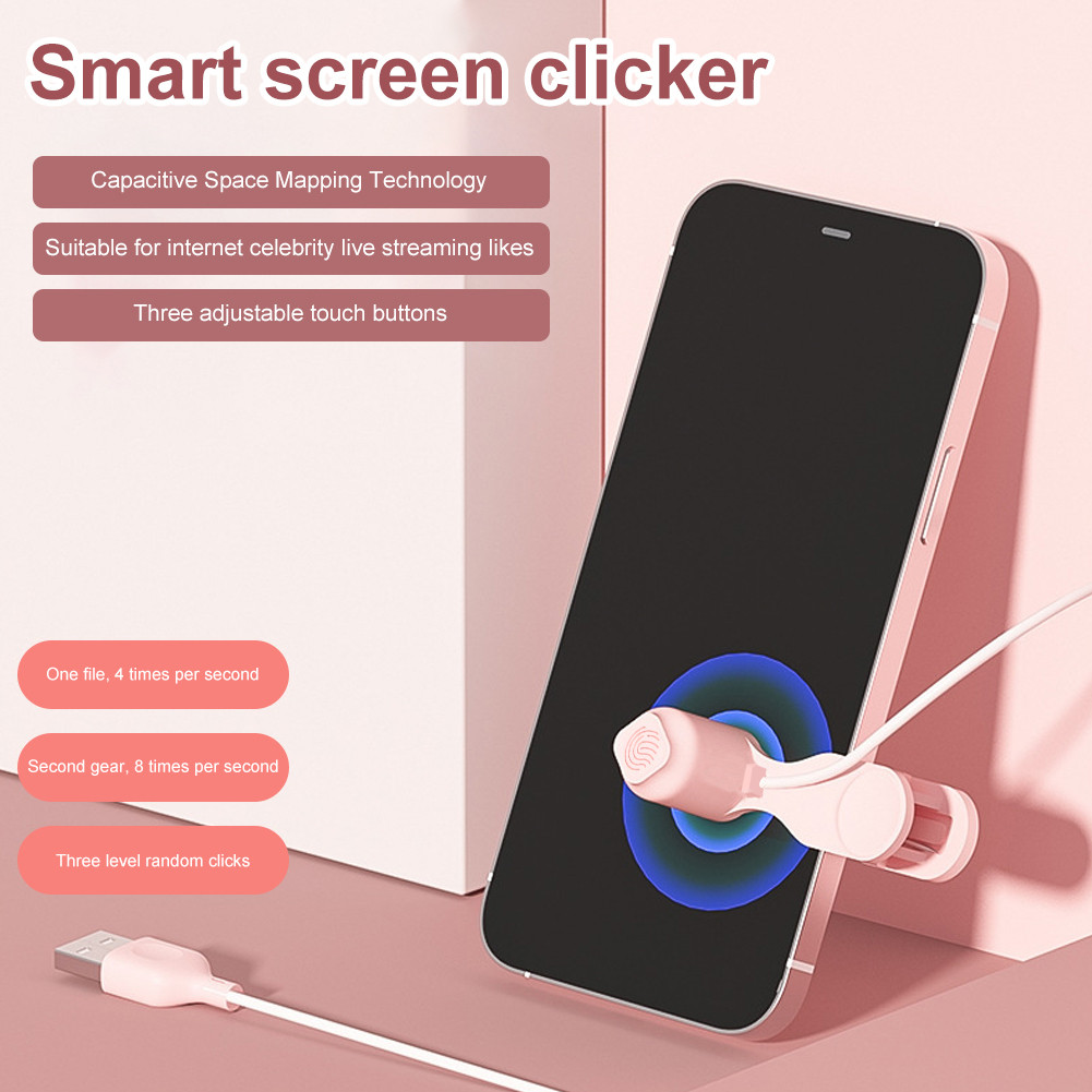 Kliker Otomatis Serbaguna dengan Layar Pintar untuk Semua Ponsel Multifungsi Video Streaming Langsun