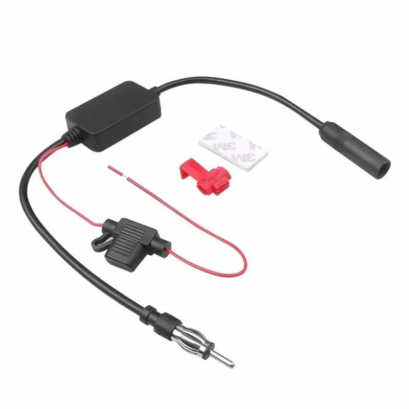 Universal Car Radio FM Antenna Signal Amplifier Booster 88-108MHz for Vehicle Marine GPS Receiver Ac