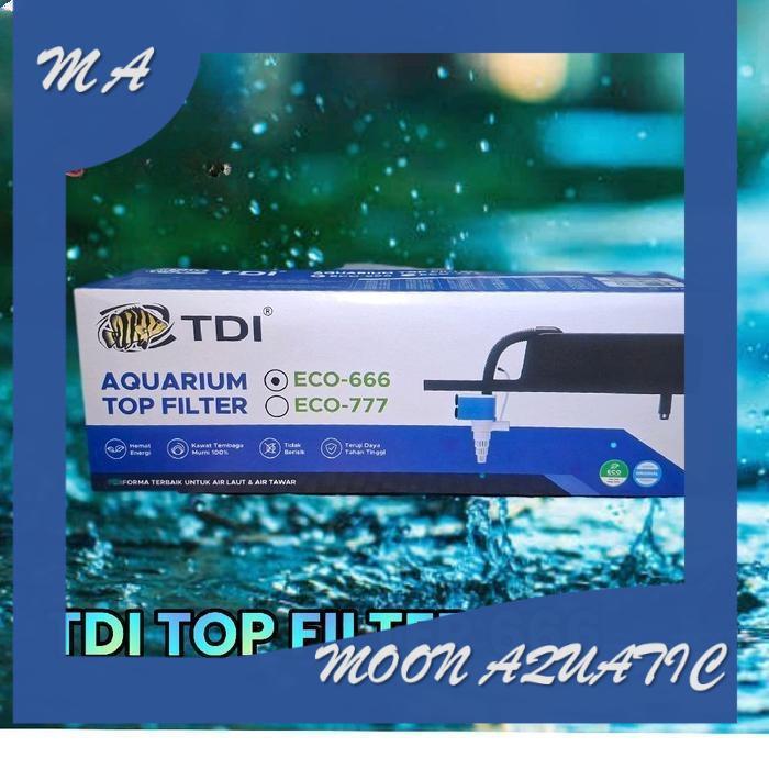 top filter gantung aquarium filter atas aquarium TDI ECO 666 untuk aquarium 50 cm - 60 cm TIGER DATZ