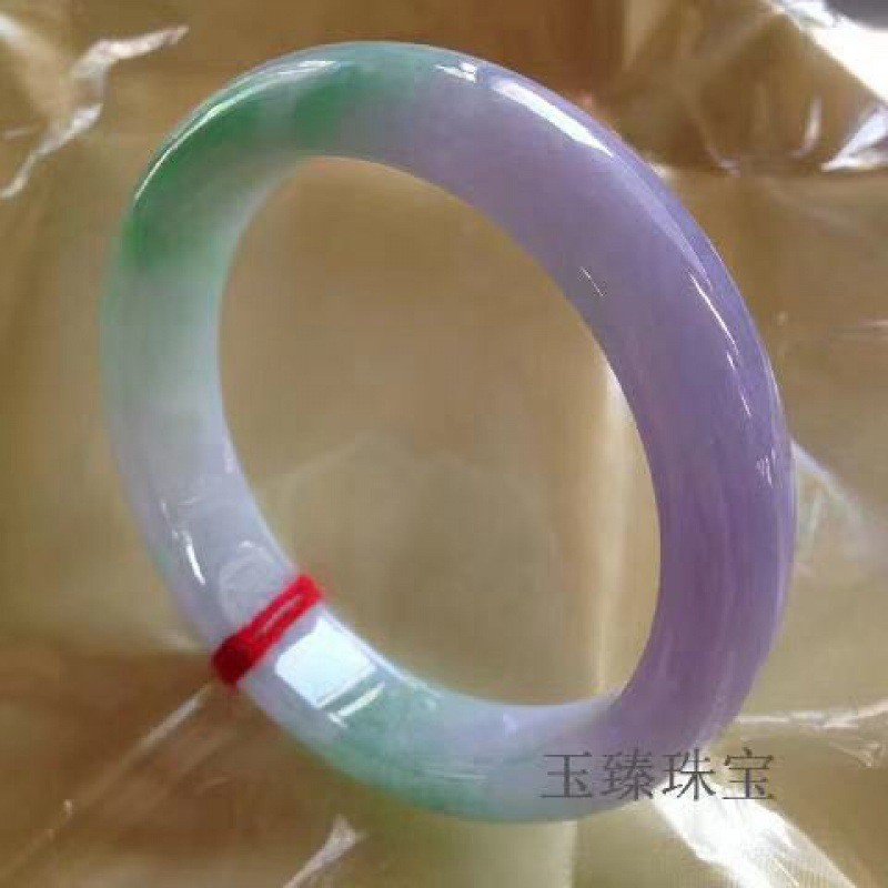 Gelang Giok Es Myanmar Warna Musim Semi hijau cerah ungu setengah ungu setengah hijau ungu muda hija