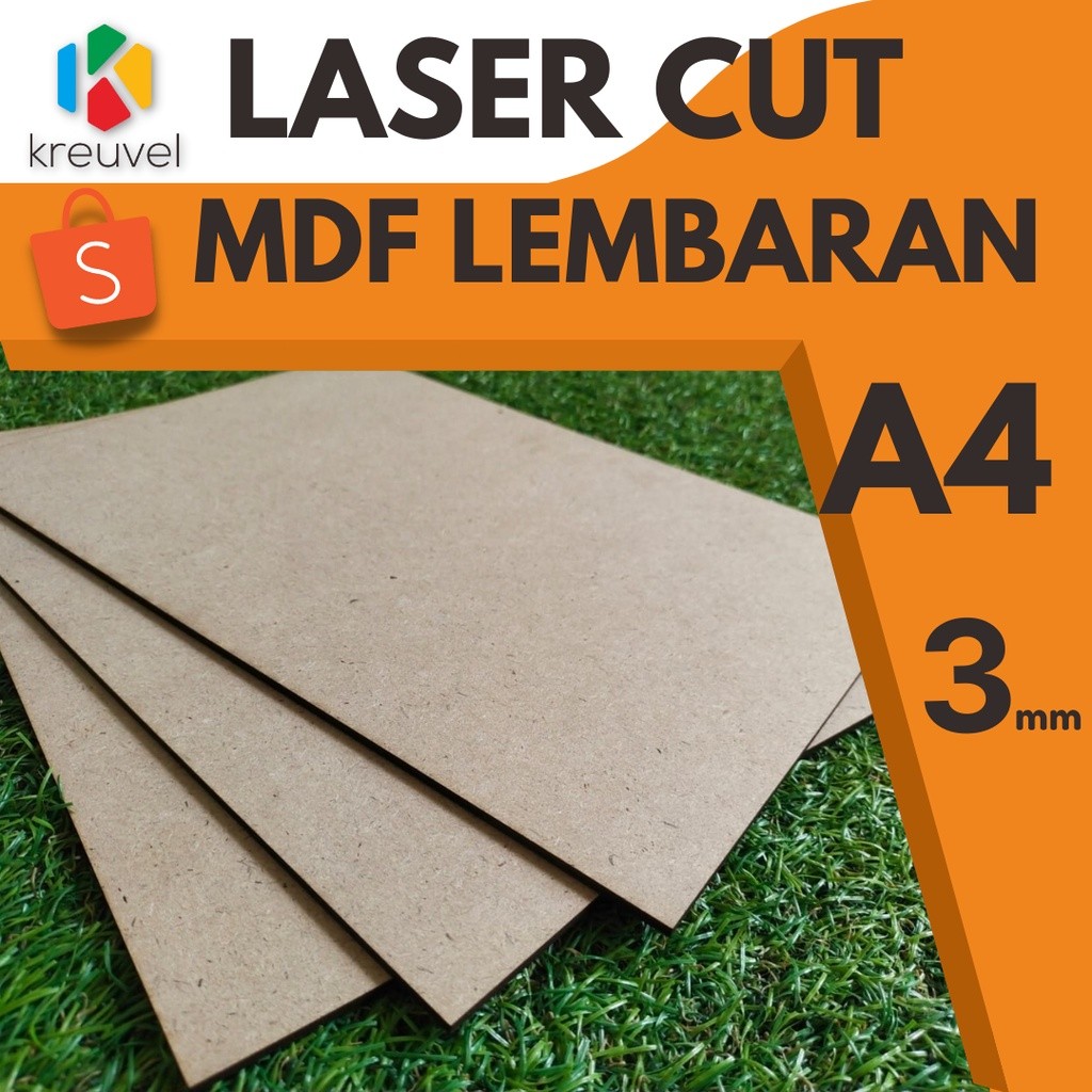 Papan MDF Kayu A4 - Papan MDF A4 - MDF 3mm