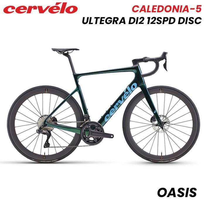 CERVELO CALEDONIA-5 ULTEGRA DI2 12 SPEED Disc Brake - Full Bike - Glacier, 48 - Oasis, 48