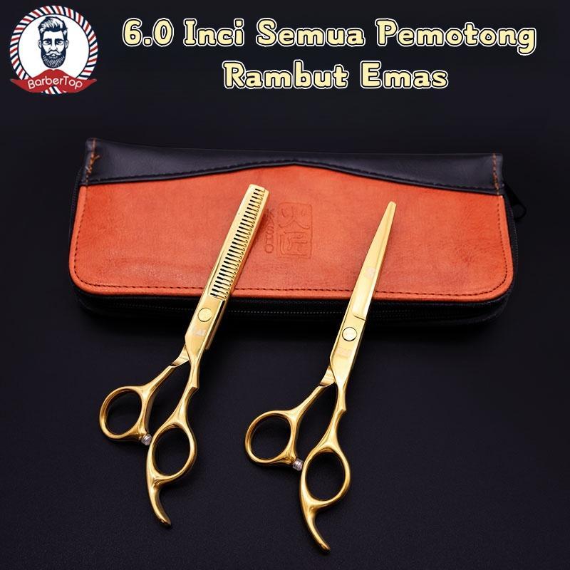 Kliper Rambut 6 inci Kliper Gigi Datar Kliper Tipis Rumah Kliper Rambut Profesional Set Gunting Hewa