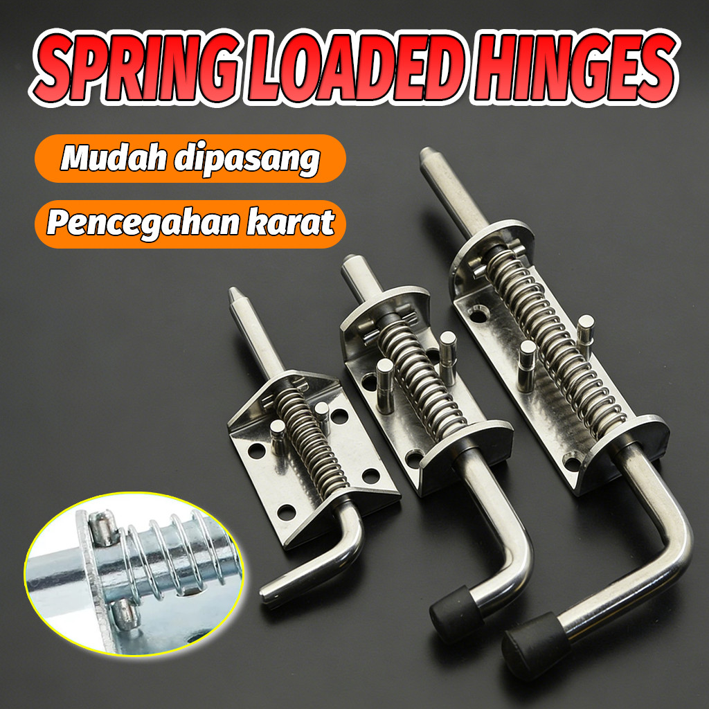 Engsel Kait Pegas Kait Pintu Pegas Kait Pintu Stainless Pegas Terbuat dari baja tahan karat yang kua