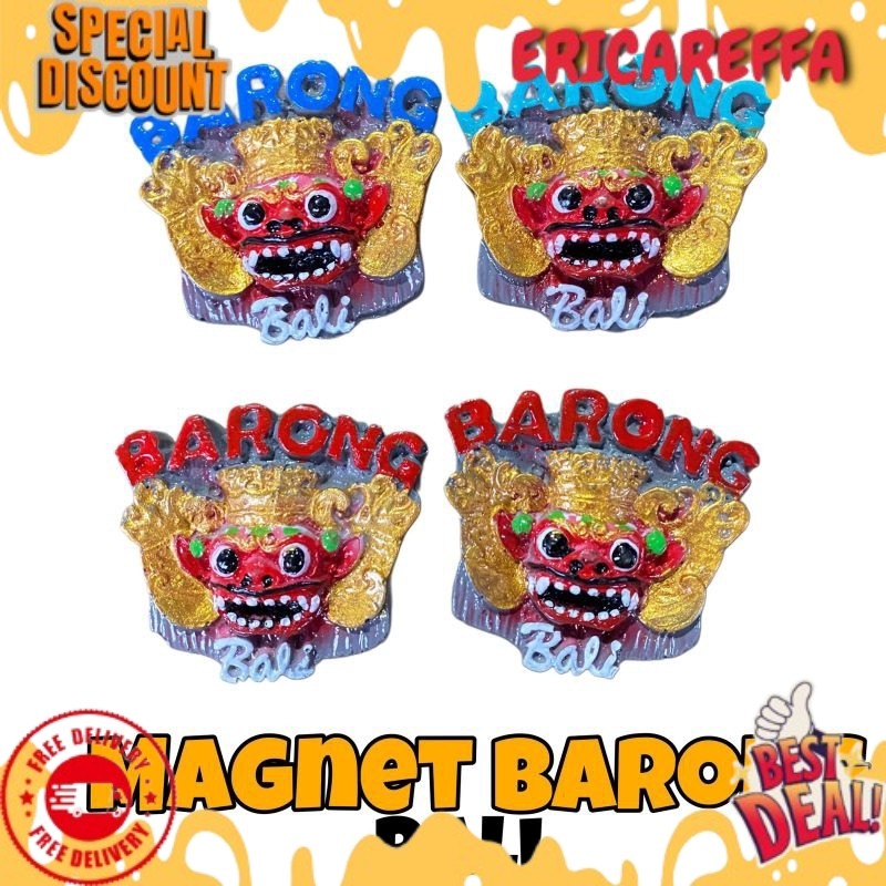 Magnet Barong Bali - Magnet Barong - Magnet Resin - Souvernir Bali - Magnet Tempelan Kulkas - Fridge