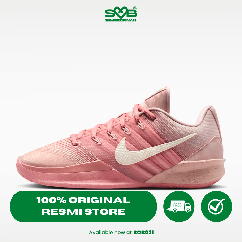Sepatu Basket NIKE Women Basketball Sabrina 3 EP Shoes Pink Oxford/Red Stardust/Enamel Green/Coconut