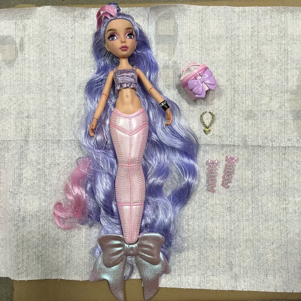Mermaze sereia boneca brinquedo menina princesa realista muça de cor boneca brinquedo autêntico