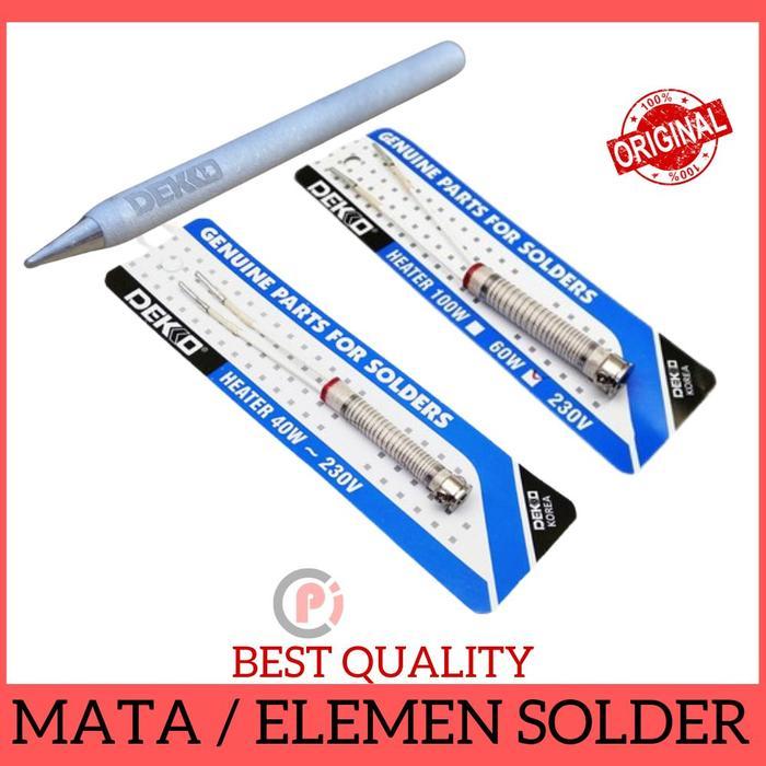 Original DEKKO Mata Ujung / Elemen Solder 40 60 100 Watt Banyak Jenis - Tip 40W Dekko
