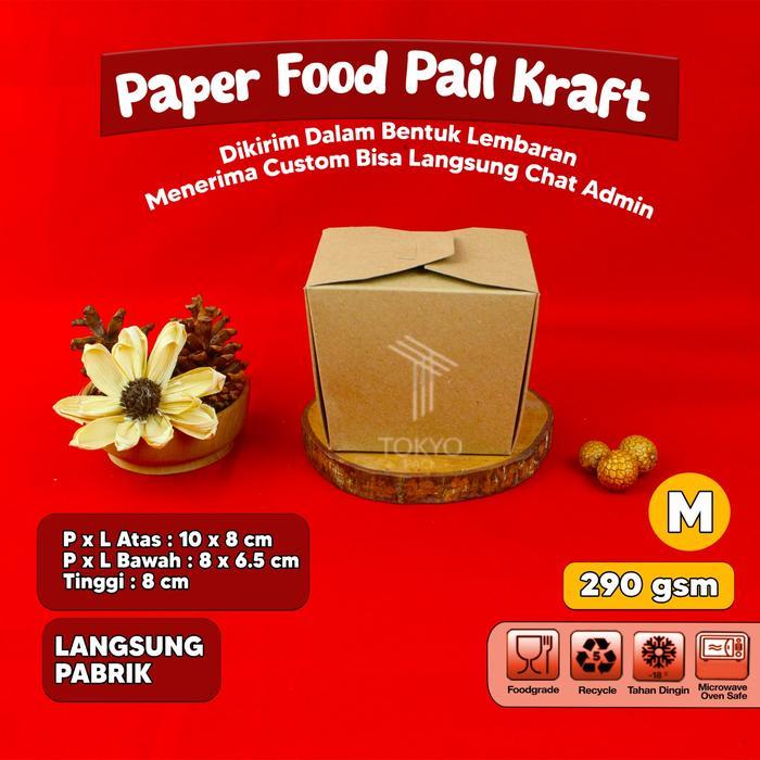 PAPER FOOD PAIL /RICE BOX PAPER/FOOD PAIL BOX MEDIUM/LARGE (PER PACK) - FOOD PAIL M