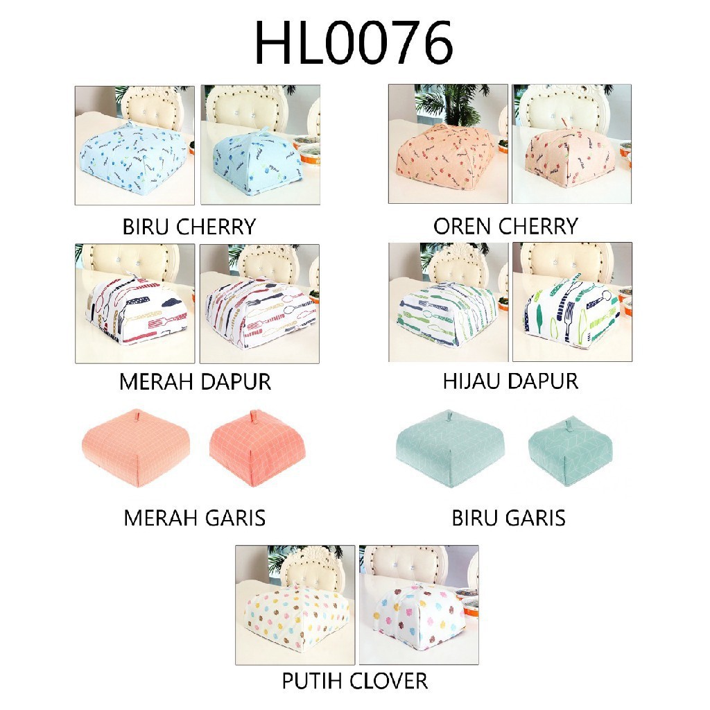 TML Tudung Saji Lipat Persegi Empat Aluminium Foil Penutup Makanan Tahan Panas Murah R218