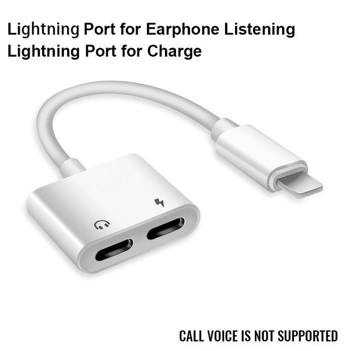 2-in-1 OTG Headphones Adapter for IOS To 3.5mm Charging Jack Audio AUX Cae for IPhone 11 12 13 14 Pr