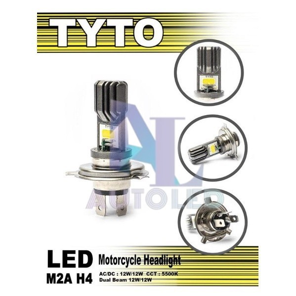 LAMPU LED MOTOR H4 AC DC COB CHIP TYTO ORIGINAL