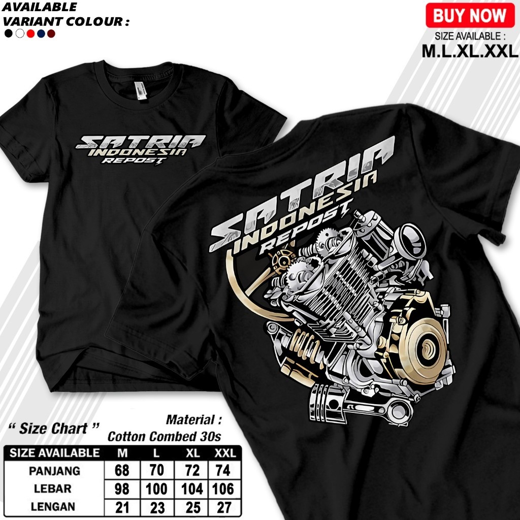 KAOS DISTRO RACING SATRIA FU INDONESIA KAOS KEREN BAJU SANTAI TSHIRT ATASAN
