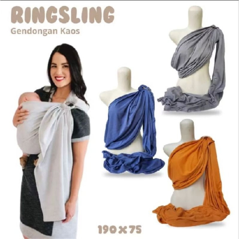 GENDONGAN KAOS POLOS RING SLING NYAMAN BUAT BAYI