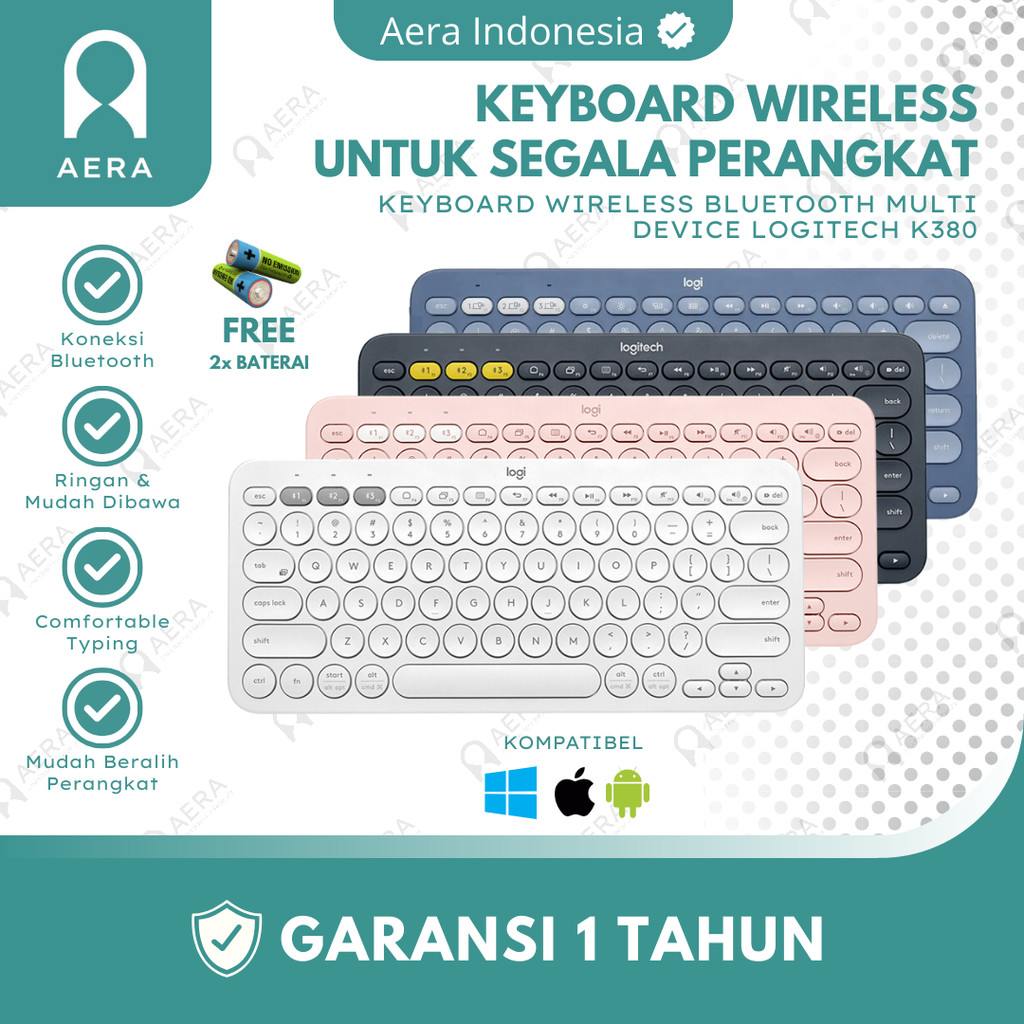 Logitech K380 Keyboard Wireless Bluetooth Laptop | Keyboard Logitech K380 Komputer Bluetooth | Keybo