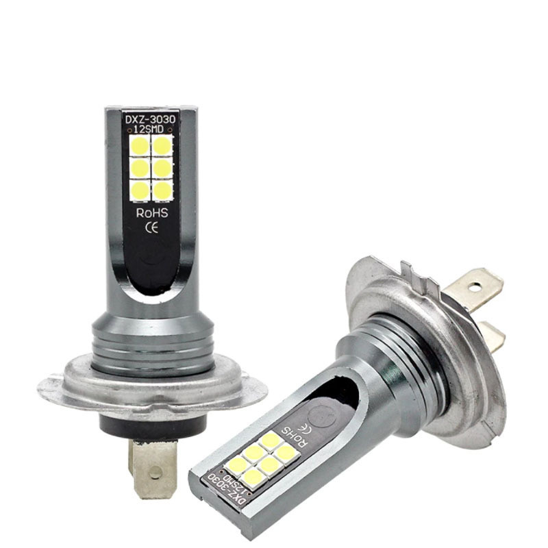 40pcs New Fog Lamp 3030 12led H4 H7 Dc12v-24v 24w Led Fog Lamp Led Bulb