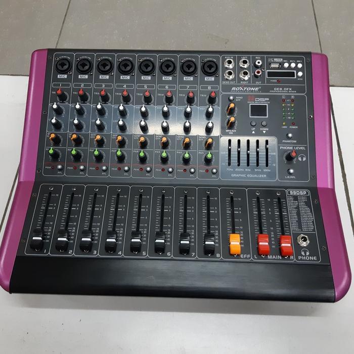 POWER MIXER 8 CHANNEL ROXTONE USB SD BLUETOOTH EFFECT VOCAL REVERB