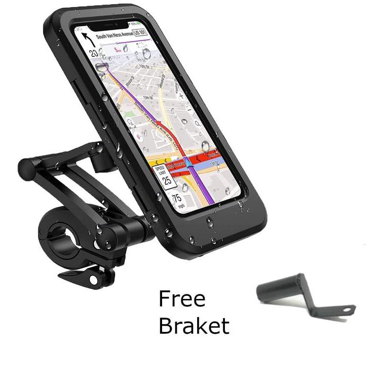 Phone Holder Motor Waterproof Tempat dudukan Hp Sepeda Anti Air Motor bahan dari plastik abs