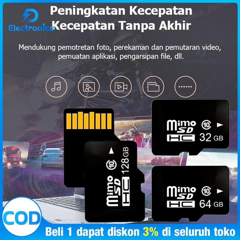 Kartu Memori Resmi Asli Cctv  128GB 64GB 32GB Kartu Memori SD Berkecepatan Tinggi