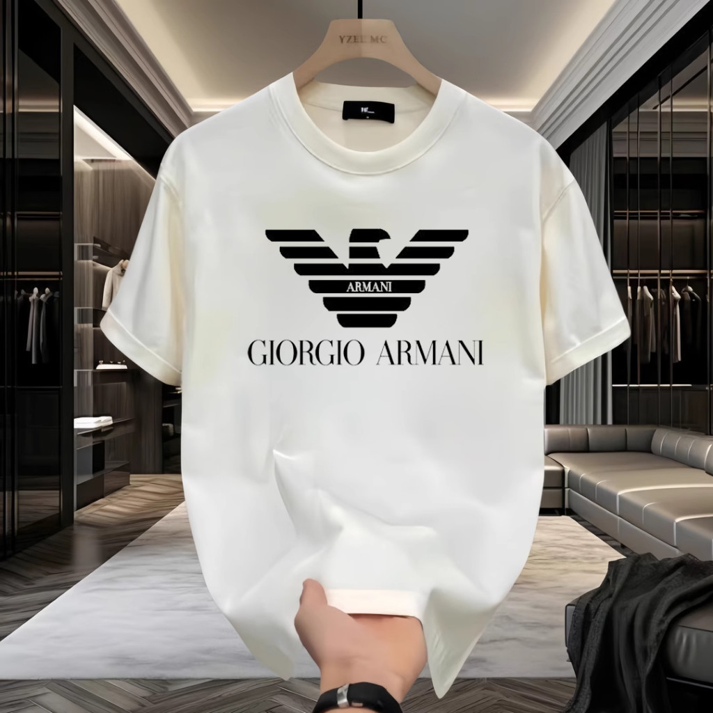 COD!Kaos Pria Wanita Oversize Cotton 100% Premium Distro Streetwear Branded Armani Style Fashion Mew