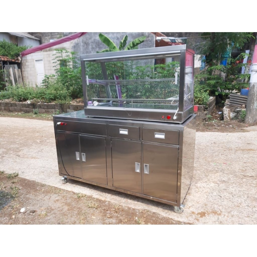 Meja Display Etalase Goreng Fried Chiken/Meha Kicen