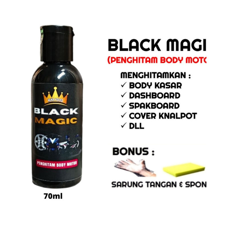 TK Black Magic Pengkilat Body Motor Permanent Pengkilat Body Motor Black Doff Semir Body (70ml)