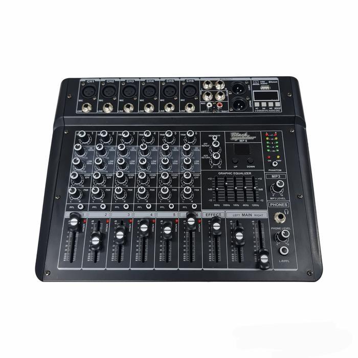 POWER MIXER BLACK SPIDER MP-6 BLACK SPIDER MP 6 MP6 6 CHANNEL