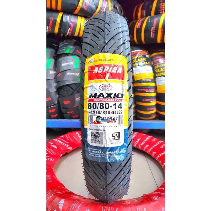 PROMO  Ban Matic Tubeles Aspira MAXIO SPR40TL 80/80-14 ban 90/80-14 ban 100/80-14 ban montor beat Va