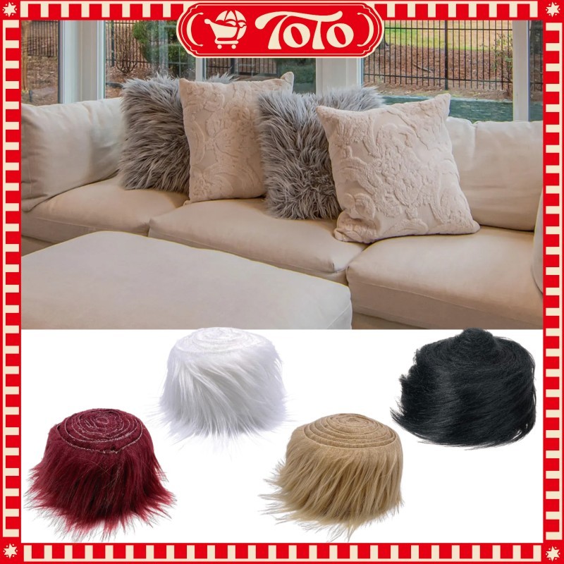 Kain Bulu Meteran Panjang 1.5 Meter Korea Lembut untuk Pita Hias Natal DIY Craft Boneka Jenggot Deko