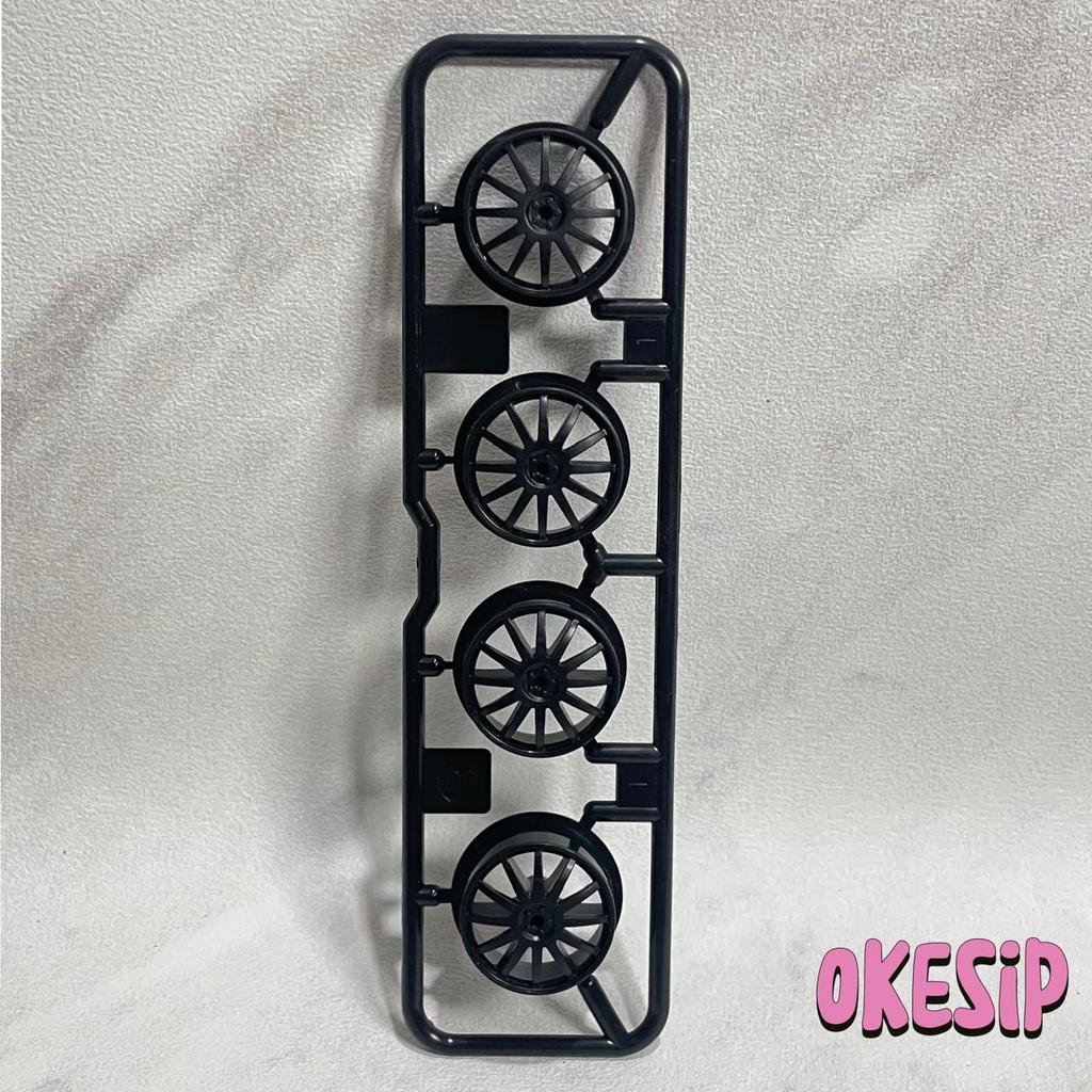 Velg Medium Fin Black Original Tamiya Loose Kit - Bahan PP