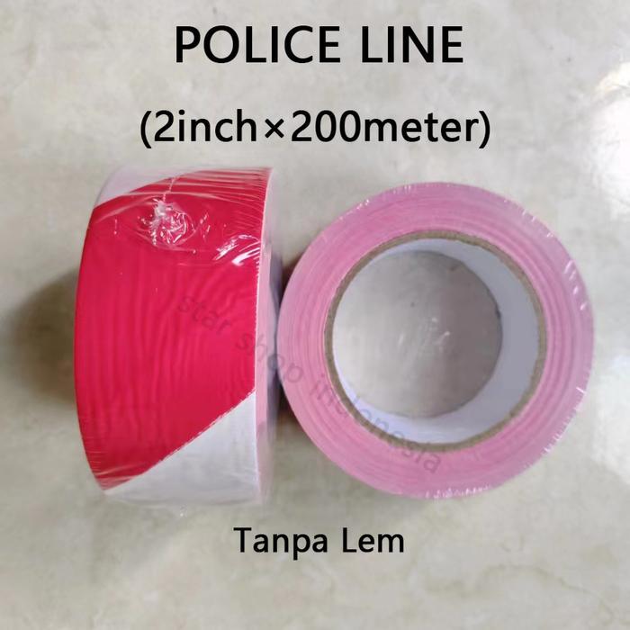Police Line Merah Putih Police Safety Line Barricade 2" × 200 meter