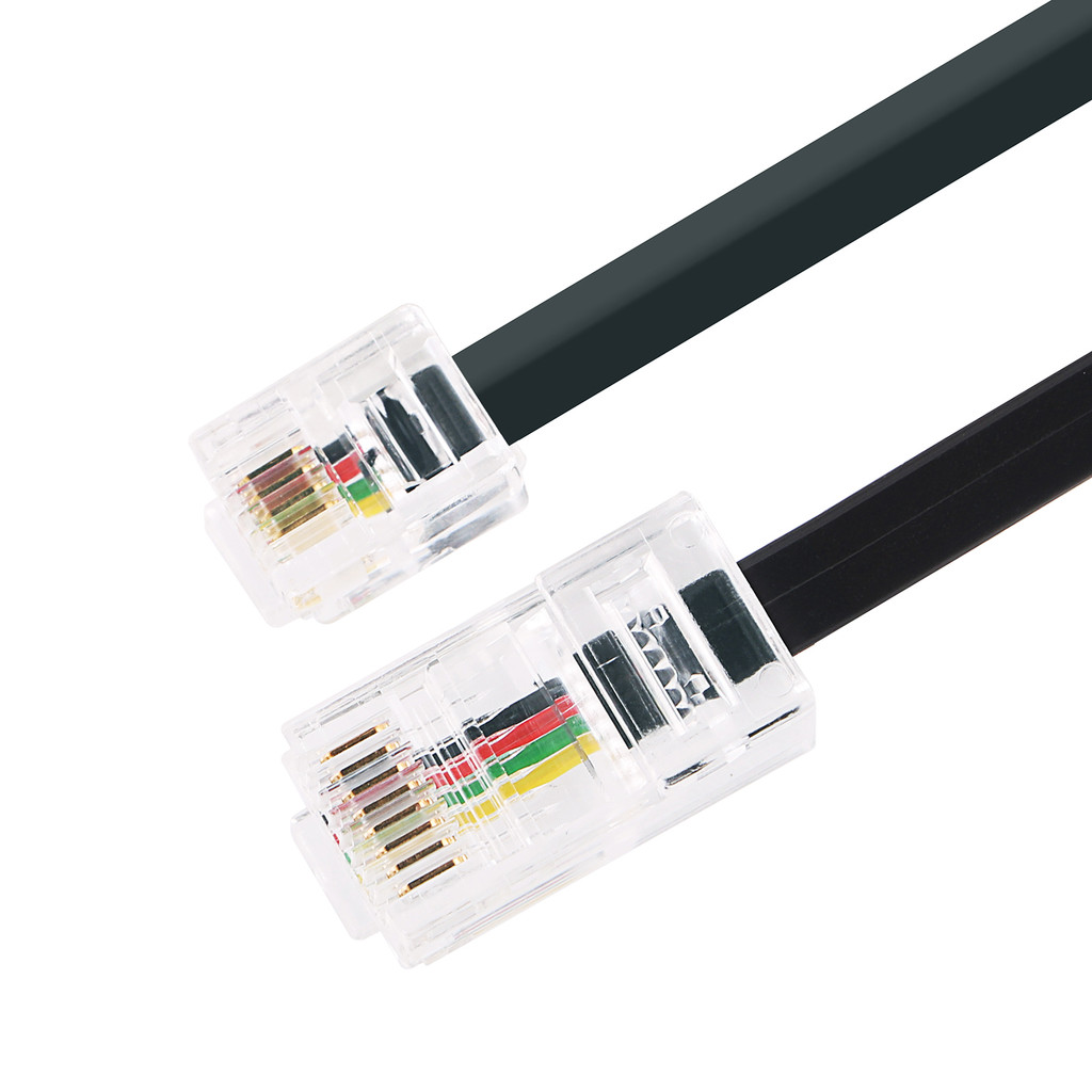 RJ11 To RJ45 Adapter Data Cable Telephone Male to Male MM Modular Data Cord Handset Voice Extension 