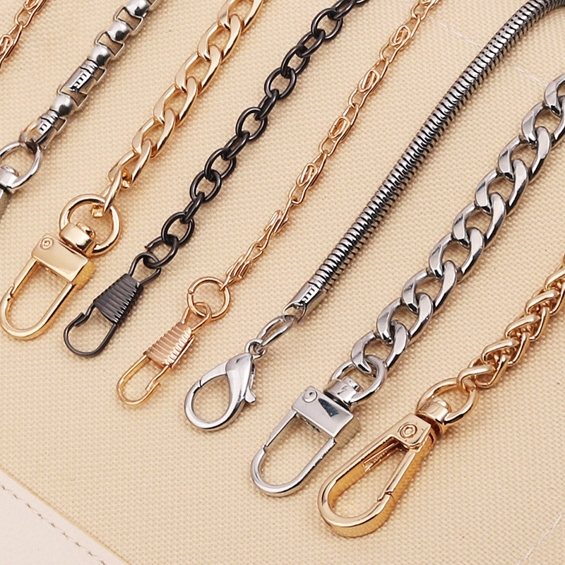 120cm Gold/Silver/Black Bag accessories Bag chain Hardware handbag accessories Metal alloy bag chain