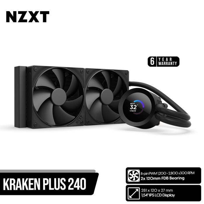 NZXT Kraken Plus 240 AIO Liquid Cooler with LCD Display