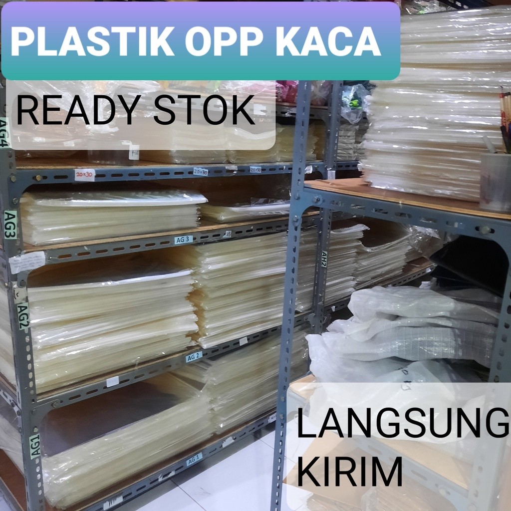 1pc Plastik OPP Bening Tebal Plastik Buket Transparan Kantong Tanpa Lem Bungkus Parcel Souvenir