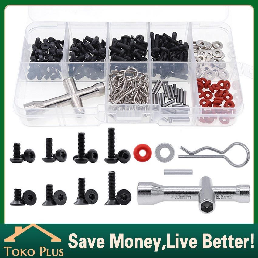 Aksesoris Mobil RC 271Pcs / Baut Set Reperasi FITS FOR Wltoys 144001 124017 124019 RC Car Hobby