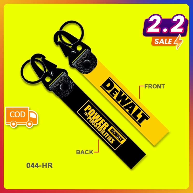 GANTUNGAN KUNCI PREMIUM DEWALT KEYCHAIN LOGO POWER TOOLS MERCHANDISE KEREN AKSESORIS MOTOR MOBIL LIS
