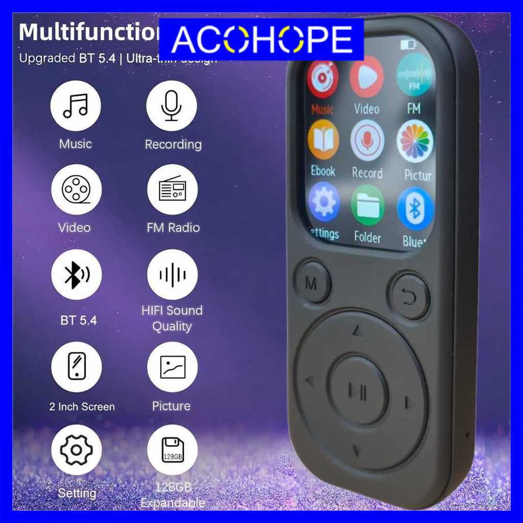 Acohope MP3 Digital Audio Player HiFi Bluetooth MP4 2 Inch 210mAh - SD-09