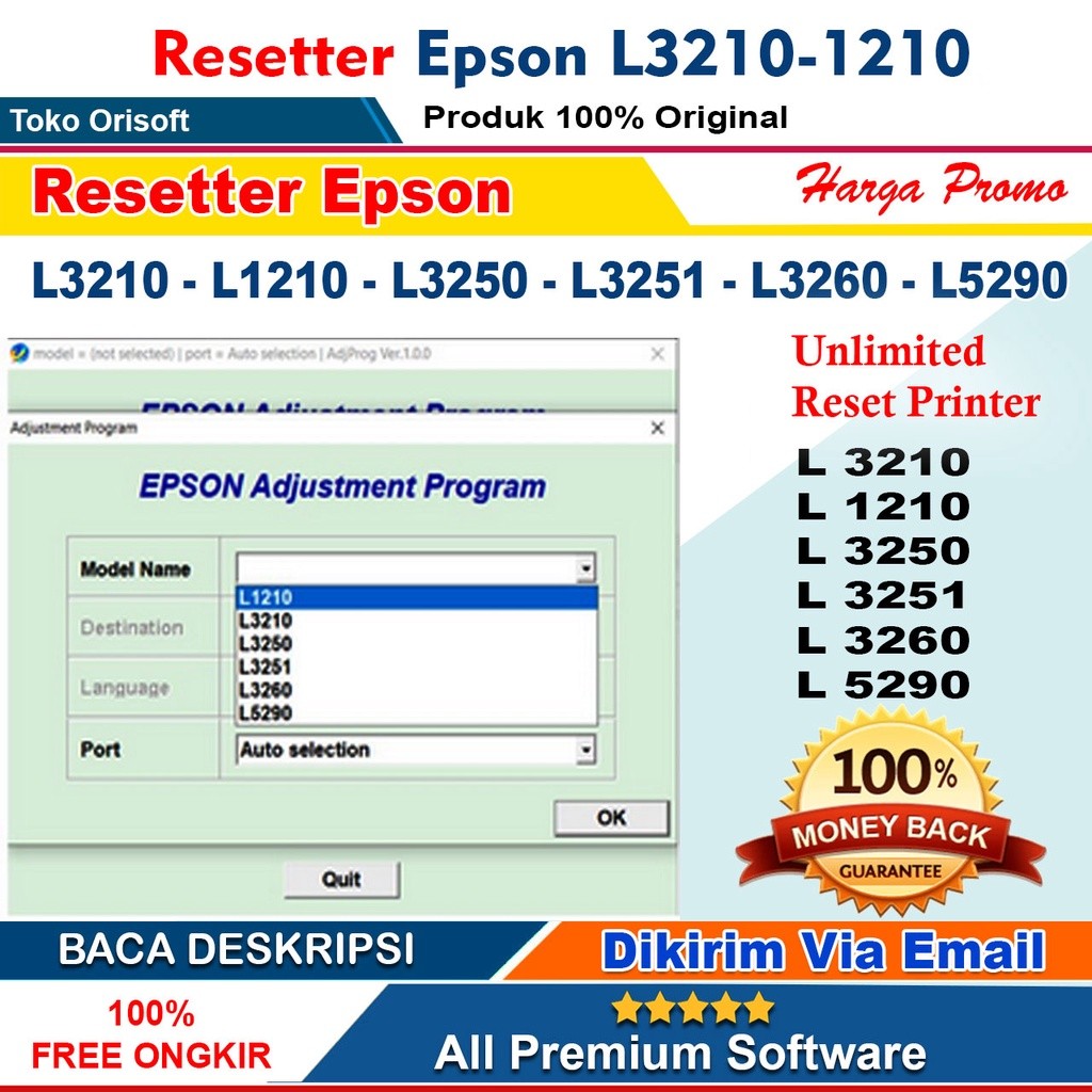 Software Resetter Epson L3210–L5290 Unlimited – Reset Printer Lengkap dengan Video Instalasi