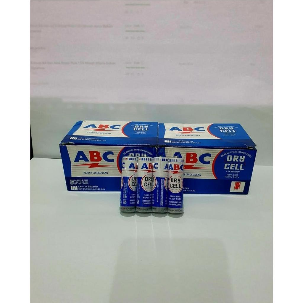Batre ABC biru AA sedang / baterai / battery / batu batre jam / batu ABC