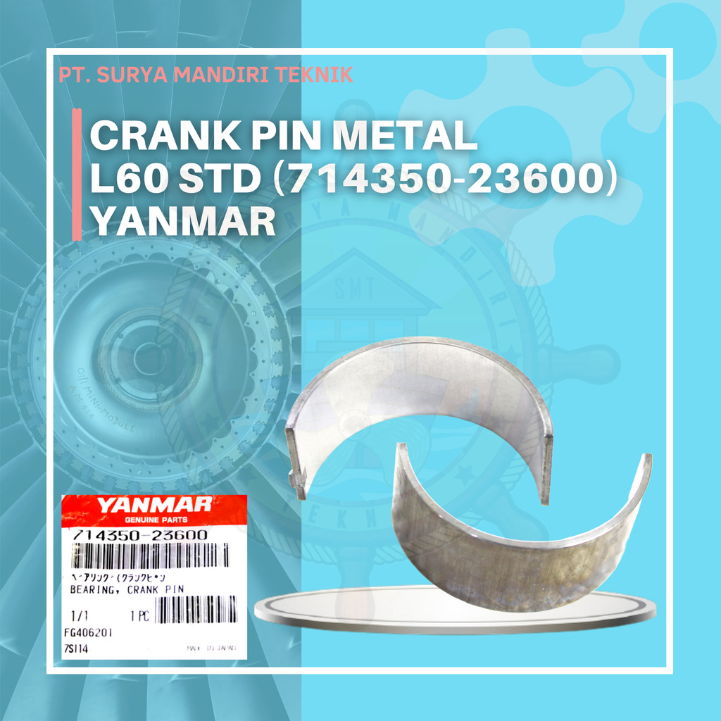 CRANKPIN METAL STD L60 714350-23600 YANMAR ASLI GENUINE