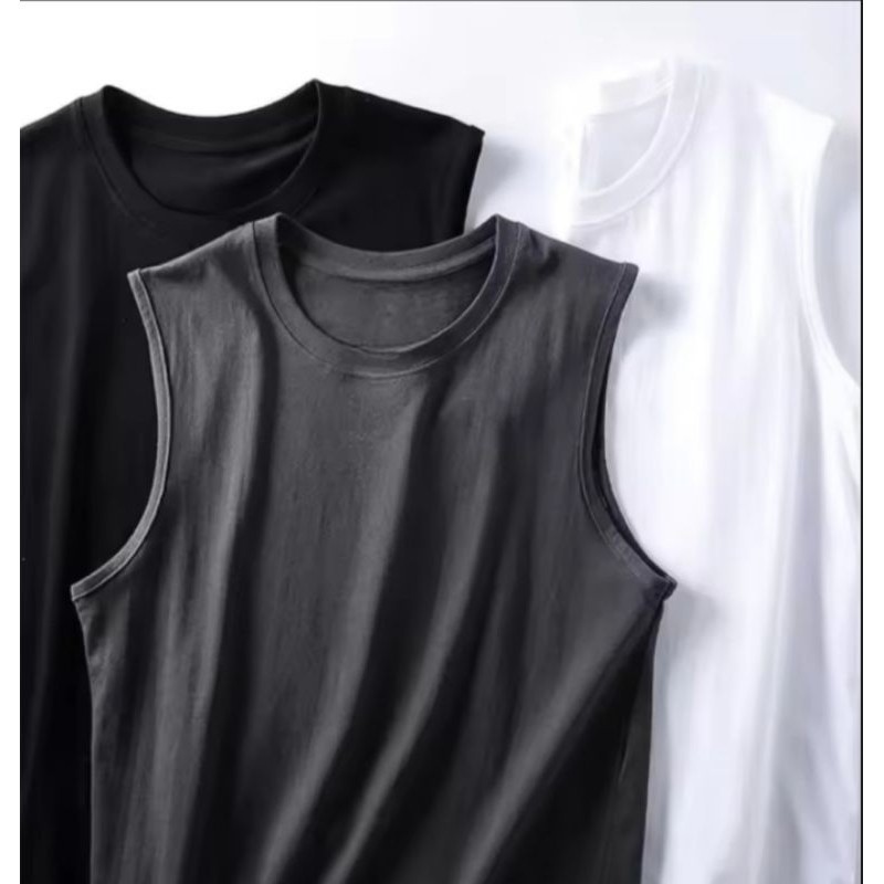 [TM] kaos singlet | singlet polos | kaos singlet dewasa | kaos dalaman pria dan wanita Warna random