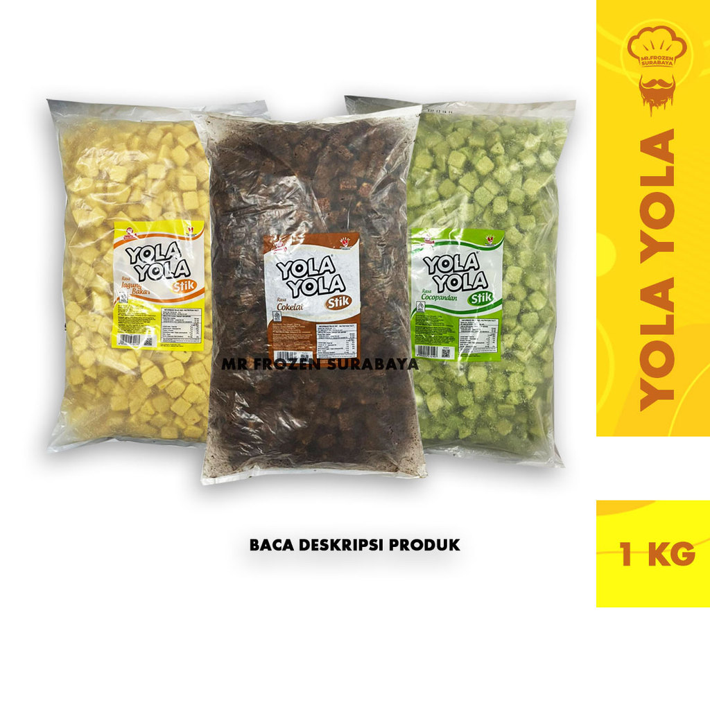 [ 1 KG ] Yola Yola Stik Momogi Rasa Coklat Pandan Jagung Bakar
