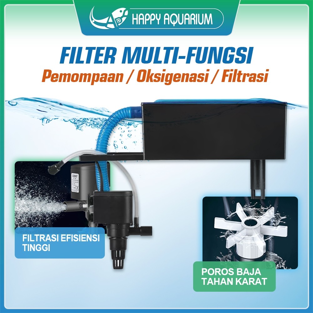 GENAOLSHOPMESIN TOP FILTER AQUARIUM BOX FILTER PEMBERSIH AQUARIUM AQUASCAPE LENGKAP