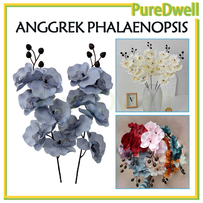 anggrek hiasan pelaminan /bunga anggrek palsu /bunga anggrek bulan latex/dekorasi bunga anggrek plas
